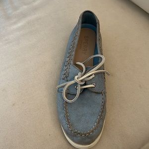 Blue Metallic Braided Sperry Top-Sider